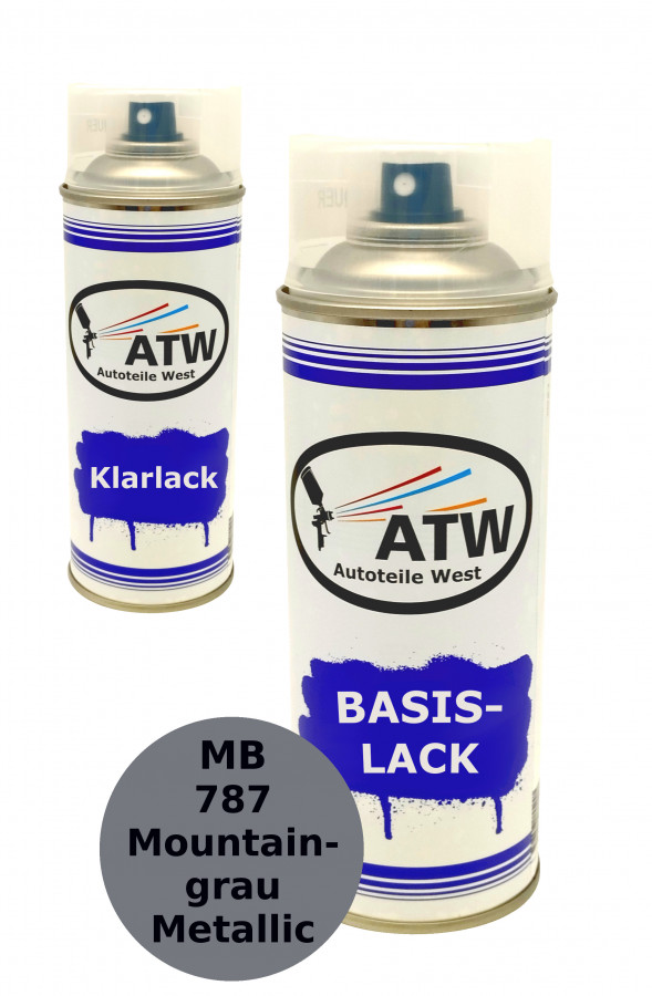 Autolack für Mercedes Benz 787 Mountaingrau Metallic +400ml Klarlack Set